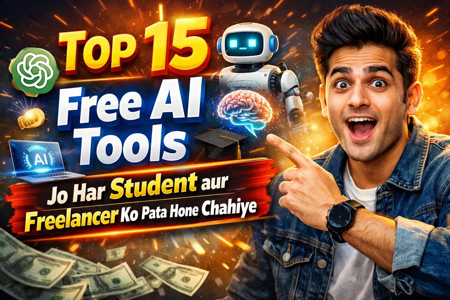Top 15 Free AI Tools Jo Har Student aur Freelancer Ko Pata Hone Chahiye
