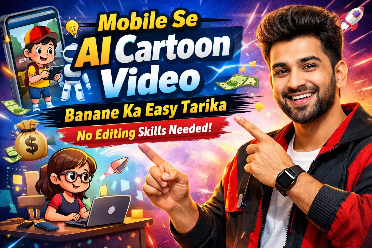 Mobile Se AI Cartoon Video Banane Ka Easy Tarika – No Editing Skills Needed!